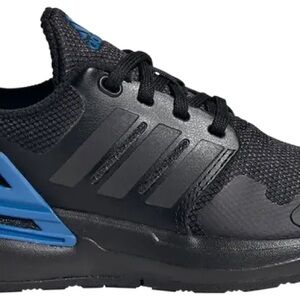 adidas Kids' Rapidasport Running Shoes,  Black Bright Royal, Size  11K